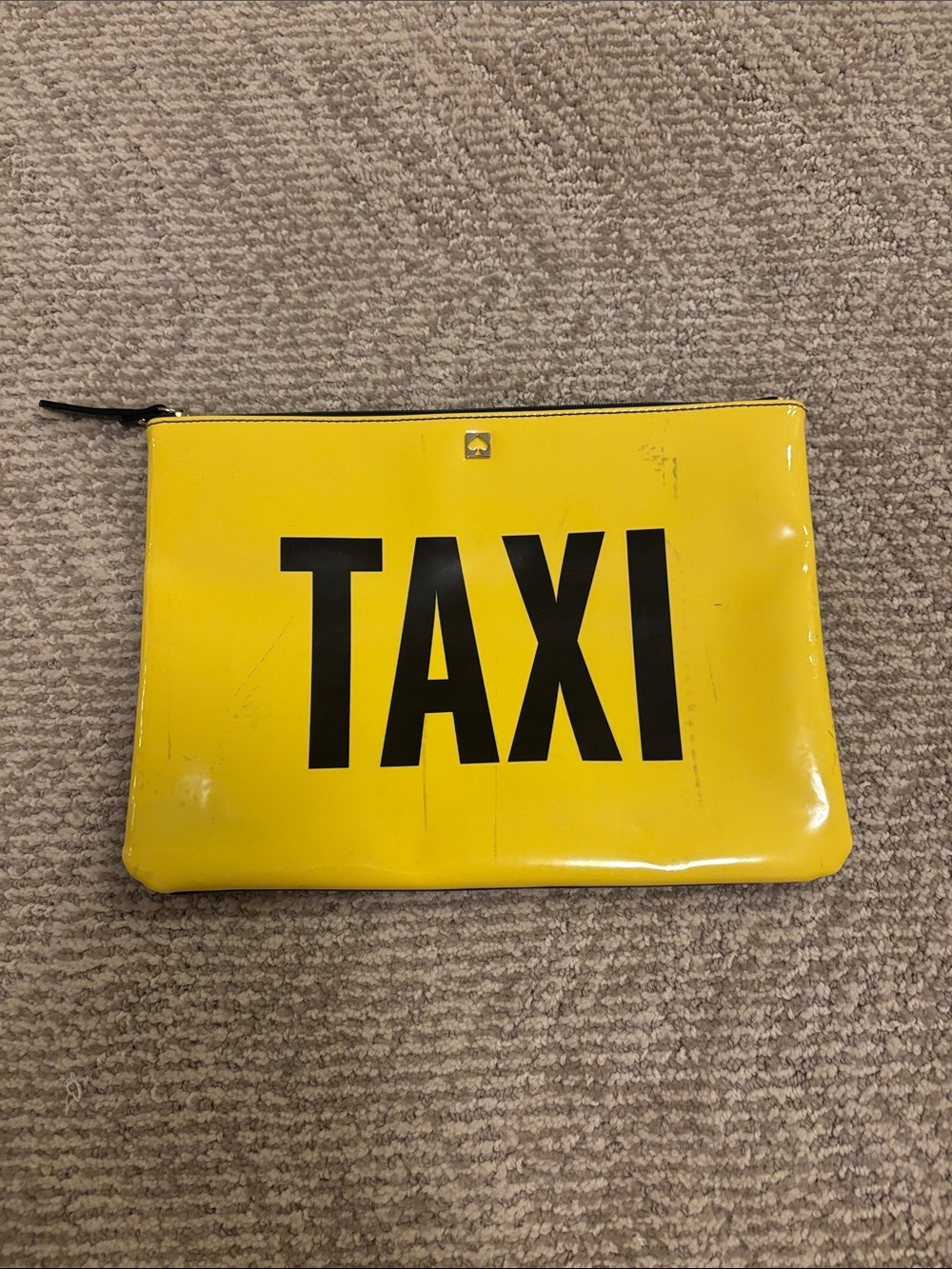 Kate spade Yellow 'TAXI' Zip Pouch Clutch - Travel Pouch